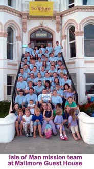 Isle of Man mission team at Mallmore Guest House